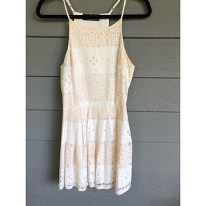 White & cream lace dress
